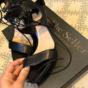 The Seller Nappa Sandal Tie up Heel